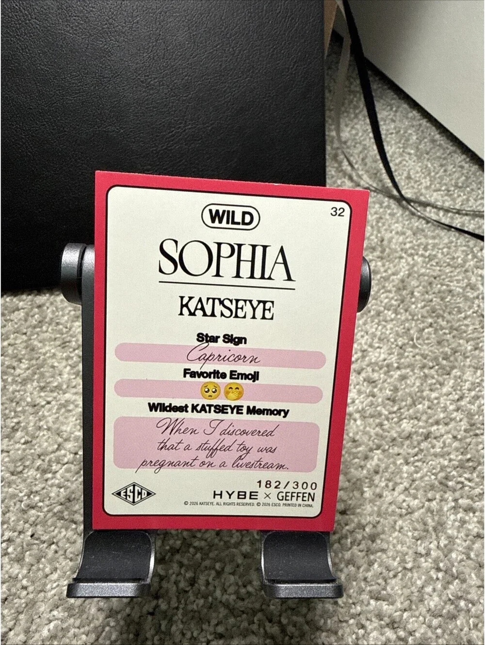 2026 Esco Katseye Wild Sophia #32 Pink Foil 182/300
